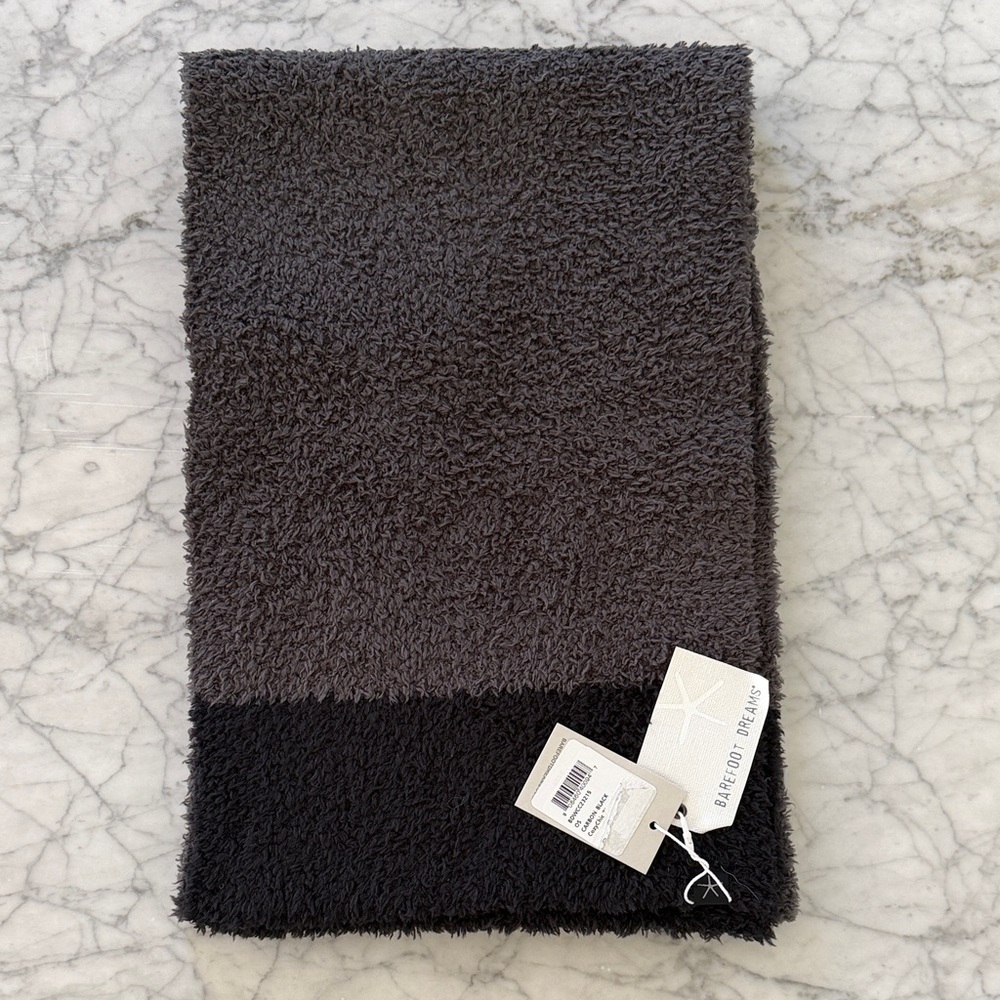 Barefoot Dreams Grey/Black Cozy Chic Scarf